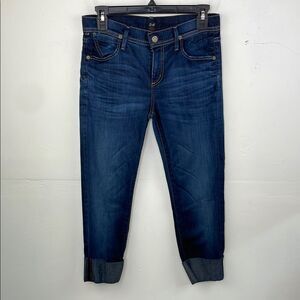 Citizens of Humanity Dani Womens Cropped Straight Leg Jeans Cuffed size 27